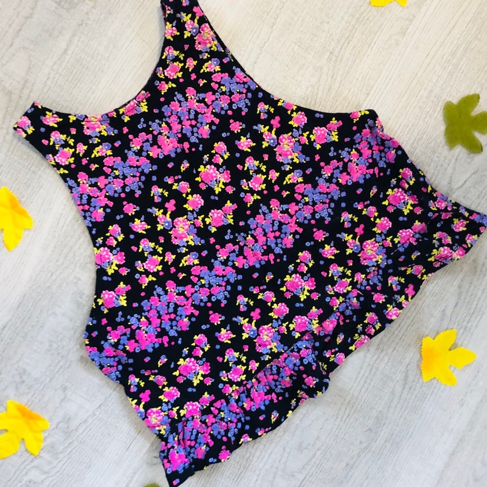 H&M Floral Peplum Crop Top
